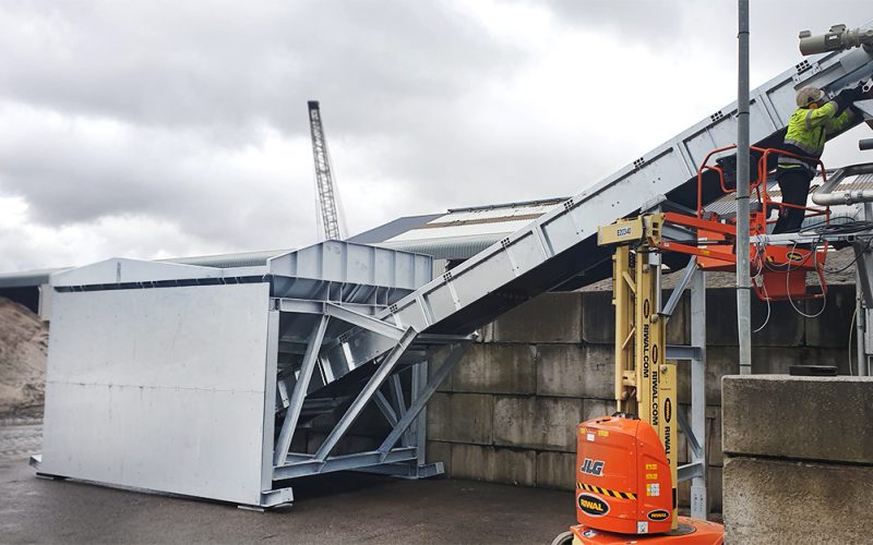 infeed hopper installation